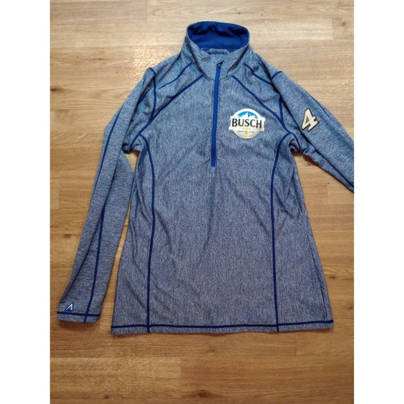 NASCAR Kenny Harvick Busch Shirt Womens Small 1/4 Zip Pullover Beer 4 Antigua - Picture 2 of 9